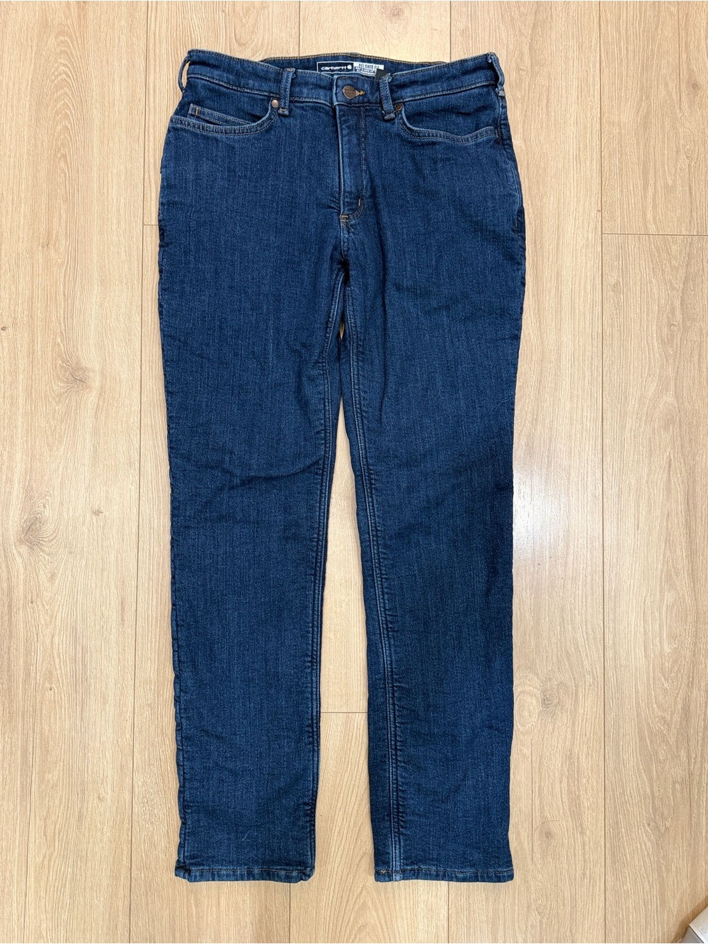 Carhartt Women's Dark Blue Straight Leg Jeans